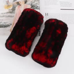 Winter Girl Natural Real Rex Rabbit Fur Gloves Good Elastic Hand Knitted Rex Rabbit Fur Mittens Lady Real Rex Rabbit Fur Gloves