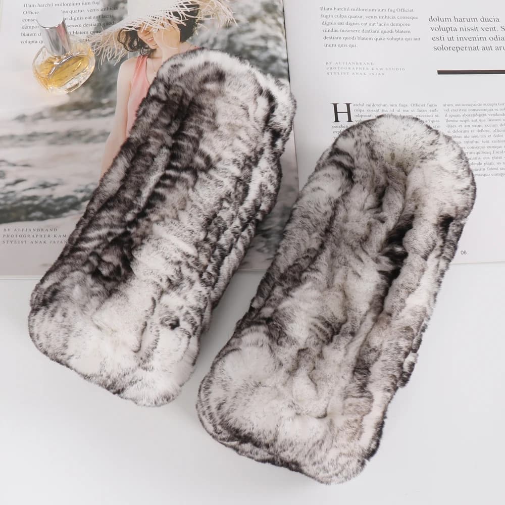 Winter Girl Natural Real Rex Rabbit Fur Gloves Good Elastic Hand Knitted Rex Rabbit Fur Mittens Lady Real Rex Rabbit Fur Gloves