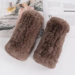 Winter Girl Natural Real Rex Rabbit Fur Gloves Good Elastic Hand Knitted Rex Rabbit Fur Mittens Lady Real Rex Rabbit Fur Gloves