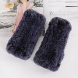 Winter Girl Natural Real Rex Rabbit Fur Gloves Good Elastic Hand Knitted Rex Rabbit Fur Mittens Lady Real Rex Rabbit Fur Gloves