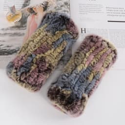 Winter Girl Natural Real Rex Rabbit Fur Gloves Good Elastic Hand Knitted Rex Rabbit Fur Mittens Lady Real Rex Rabbit Fur Gloves