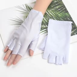 1Pair Sunscreen Protection Fingerless Gloves Women Arm Cool Summer Breathable Thin Mittens Half Finger Sleeves Black White Beige