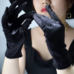 New Women Dance Performance Prom Ball Gloves Stretchy Satin Evening Dress Etiquette Short Gloves 1Pair White Ladies Mittens