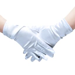 New Women Dance Performance Prom Ball Gloves Stretchy Satin Evening Dress Etiquette Short Gloves 1Pair White Ladies Mittens