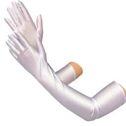 52cm Women Flapper Gloves Matching Costume Classic Adult Black White Red Skin Opera/Elbow/Wrist Stretch Satin Finger Long Gloves