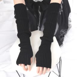 Y2K Women Long Fingerless Gloves Winter Warm Arm Sleeve Knitted Arm Warmer Mitten Casual Over Elbow Punk Gothic Gloves