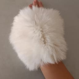 Women Genuine Knitted Rabbit Fur Glove Short Warm Winter Female Real Fur Gloves Fashion Hand Warmer