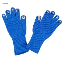 Unisex Gemstones Mittens Adults Teens Gloves Winter Warm Gloves Full Finger Warm Mittens Touchscreen Teens Mittens