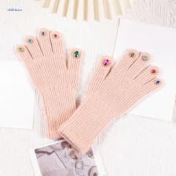 Unisex Gemstones Mittens Adults Teens Gloves Winter Warm Gloves Full Finger Warm Mittens Touchscreen Teens Mittens