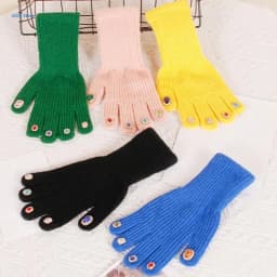 Unisex Gemstones Mittens Adults Teens Gloves Winter Warm Gloves Full Finger Warm Mittens Touchscreen Teens Mittens