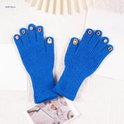Unisex Gemstones Mittens Adults Teens Gloves Winter Warm Gloves Full Finger Warm Mittens Touchscreen Teens Mittens