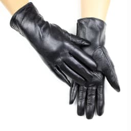Winter Warm Leather Gloves for Women Fashion Button Style with Thin Wool And Velvet Lining Outdoor Cycling Gloves