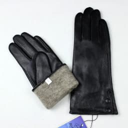 Winter Warm Leather Gloves for Women Fashion Button Style with Thin Wool And Velvet Lining Outdoor Cycling Gloves