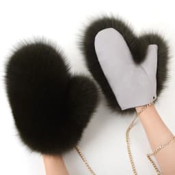 2026 New Brand Girl Fashion Luxury Real Fox Fur Glove Winter Women Natural Real Fox Fur Gloves Warm 100% Genuine Fox Fur Mittens