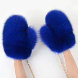 2026 New Brand Girl Fashion Luxury Real Fox Fur Glove Winter Women Natural Real Fox Fur Gloves Warm 100% Genuine Fox Fur Mittens