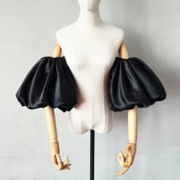 Women's Elegant Designer Puff Satin Arm Sleeve Female Vintage Photography Formal Dress Performance Party Glove R3370