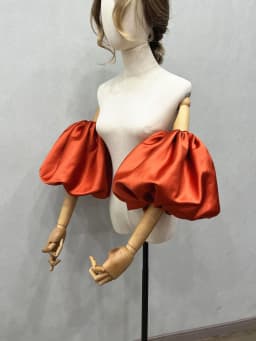 Women's Elegant Designer Puff Satin Arm Sleeve Female Vintage Photography Formal Dress Performance Party Glove R3370