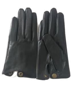 Women's Natural Sheepskin Leather Gloves Female Genuine Leather Motorcycle Driving Gloves R760
