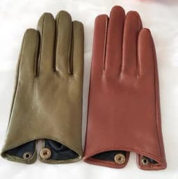 Women's Natural Sheepskin Leather Gloves Female Genuine Leather Motorcycle Driving Gloves R760