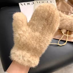 Winter Real Mink Fur Gloves Fashion Soft Warm 100%Natural Mink Fur Gloves Lady Good Elastic Genuine Fur Gloves Knitted Fur Glove
