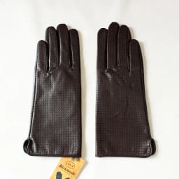 Summer Driving Thin Leather Sheepskin Gloves Women's Fashionable Silk Lining Perforated Motorcycle Riding Finger Gloves