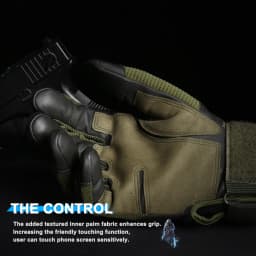 Full Finger Tactical Gloves Outdoor Paintball Shooting Airsoft PU Leather Touch Screen Work Non-slip Rubber Protective Gear Men