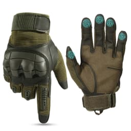 Full Finger Tactical Gloves Outdoor Paintball Shooting Airsoft PU Leather Touch Screen Work Non-slip Rubber Protective Gear Men