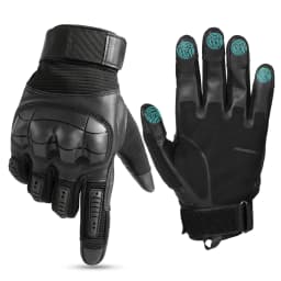 Full Finger Tactical Gloves Outdoor Paintball Shooting Airsoft PU Leather Touch Screen Work Non-slip Rubber Protective Gear Men