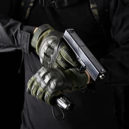 Full Finger Tactical Gloves Outdoor Paintball Shooting Airsoft PU Leather Touch Screen Work Non-slip Rubber Protective Gear Men