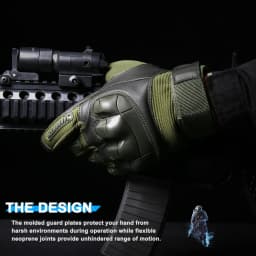 Full Finger Tactical Gloves Outdoor Paintball Shooting Airsoft PU Leather Touch Screen Work Non-slip Rubber Protective Gear Men
