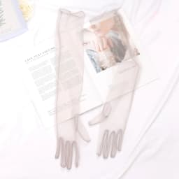 Fashion Long Sheer Tulle Gloves Ultra Thin Stretchy Full Finger Mittens Mesh Elbow Wedding Bride Gloves Drive Sunscreen Mittens