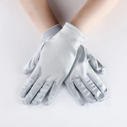 22cm 55cm Women Satin Multicolor Evening Wear Gloves Cosplay Opera Banquet Etiquette Elasticity Fashion Eelgant
