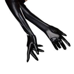 48CMWomen Bar Nightclubs Pole Dancing Performance Cosplay Long Patent Leather Sexy Gloves Multicolor Stretch Fashion Personality