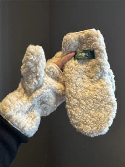 Thickened Lamb Fur Gloves Ear Covers Cycling Protection Soft Winter Gloves for Men And Women Cute Student Riding Ear Protection