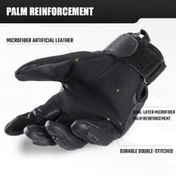 TouchScreen Tactical Full Finger Gloves Hard Rubber Paintball Airsoft Bicycle Combat PU Leather Anti-skid Cycling Work Glove Men