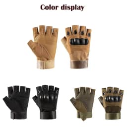 Men's Tactical Half Finger Gloves Army Military Combat Hunting Shooting Air Gun Paintball Police Duty No Finger