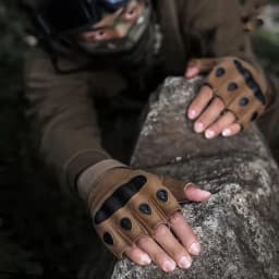 Men's Tactical Half Finger Gloves Army Military Combat Hunting Shooting Air Gun Paintball Police Duty No Finger