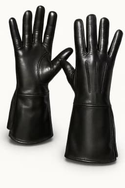 Goatskin gloves men's thin single leather driving autumn and winter plush warm cycling motorcycle touch screen leather gloves me