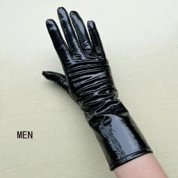Long Gloves For Women Spring Winter Male Patent Leather Fashion Catwalk Motorcycle Riding Luvas Brilliant Warm Arm Warmer Gants