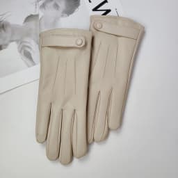 Fashion Women's Full Finger Plus Velvet Bow Leather Gloves Winter Outdoor Cycling Thick Warm Touch Screen Driving Mittens S185