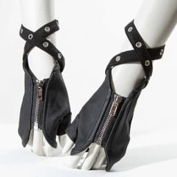 Hip Hop Punk Imitation Leather Fingerless Gloves Women Techwear Style Zipper Sport Motorcycle Gloves Guantes