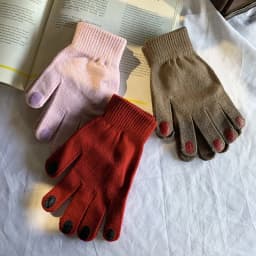 Japanese Manicure Nail Polish Gloves Winter Women's Knit Wool Yarn Full Finger Warm Coldproof Nonslip Sport Cycling Mittens H76