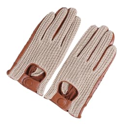 Men's Genuine Leather Driving Gloves motorcycle Fingerless Glove Sheepskin With Cotton Crochet