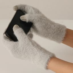 100% Mink Cashmere Gloves Women in Autumn and Winter Warm Thick Five Finger Gloves for Typing Touch Screen Gloves UNISEX
