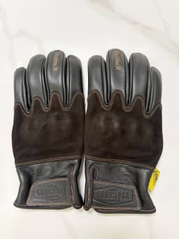 Women Men's 100% Natural Caw Leather Touchscreen Glove Male Fashion Genuine Leather Vintage Black Motorcycle Driving Glove R1018