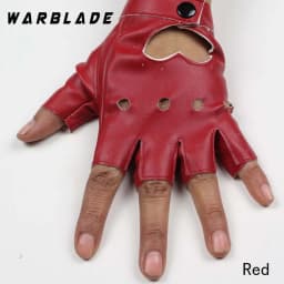 WarBLade Women Leather Gloves Fashion Fingerless Star Hollow Gloves Party Show Breathable Half Finger Mittens Women gants moto