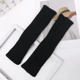 Y2K Fingerless Mittens Women Knitted Gloves Cosplay Anime Gloves Winter Arm Warmers Punk Gothic Harajuku Knit Mitten Arm Sleeves