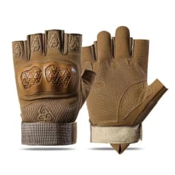 Men's Half Finger Tactical Gloves Hard Shell Protective Combat Hunting Anti-skid Wear-resistant Fingerless Outdoor Activities