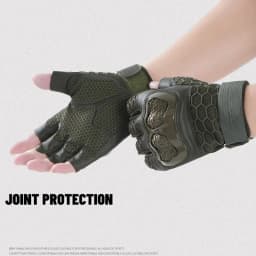 Men's Half Finger Tactical Gloves Hard Shell Protective Combat Hunting Anti-skid Wear-resistant Fingerless Outdoor Activities
