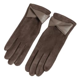 Korean version of warm gloves for women's winter fashion, simple temperament, and velvet anti cold touch screen riding windproof